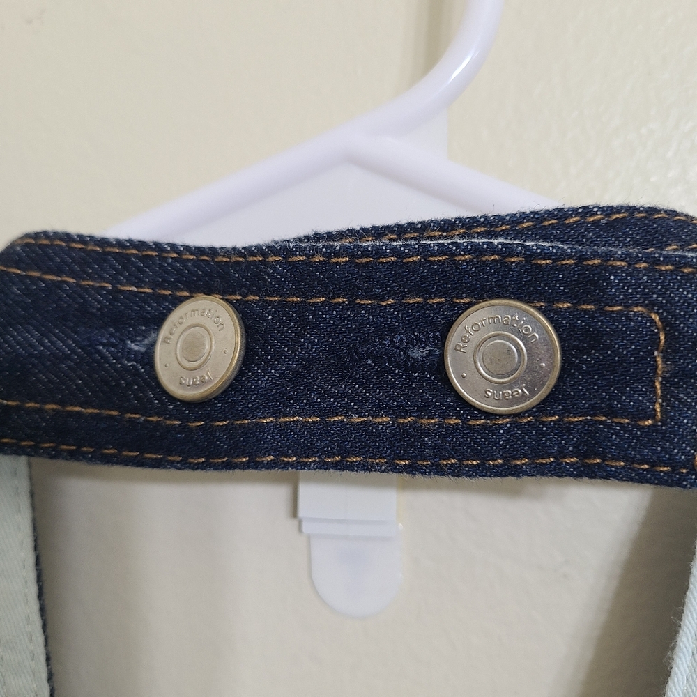 NWT Reformation Halter Demim Top - Picture 8 of 12